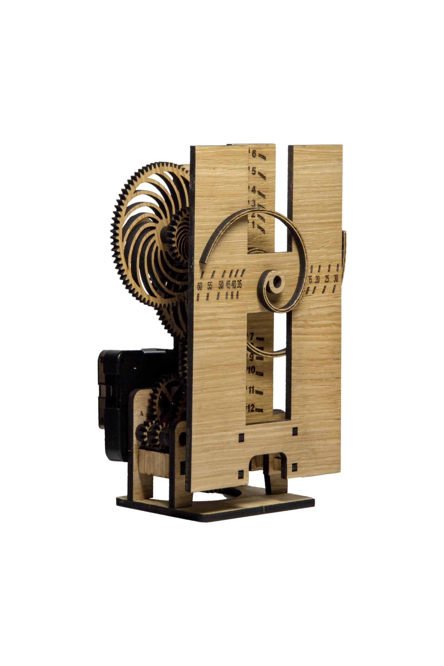 Lesena ura – Lasersko izrezan DIY komplet | Moderna kinetična dekoracija
