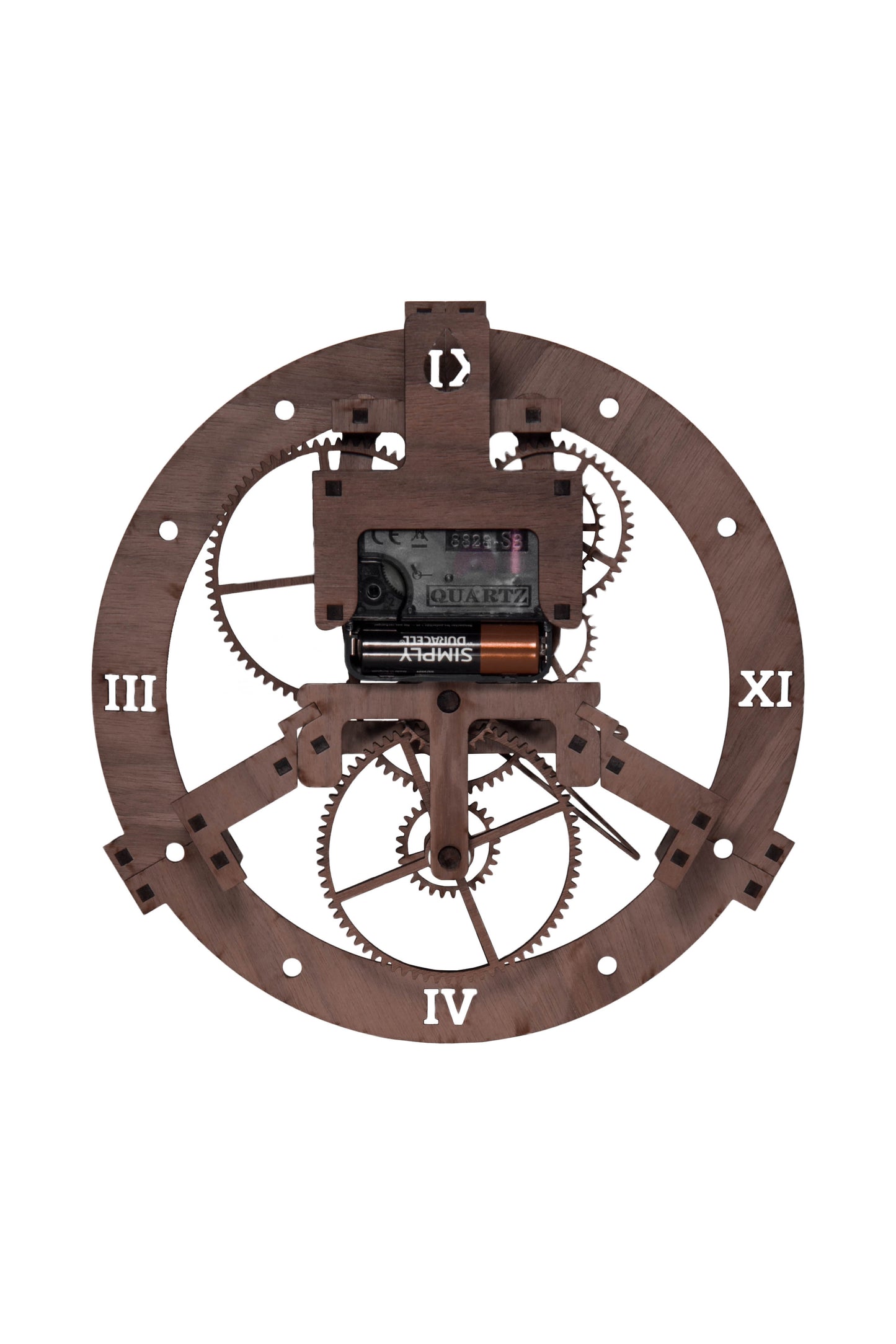 Lesena ura – Lasersko izrezan DIY komplet | Moderna kinetična dekoracija
