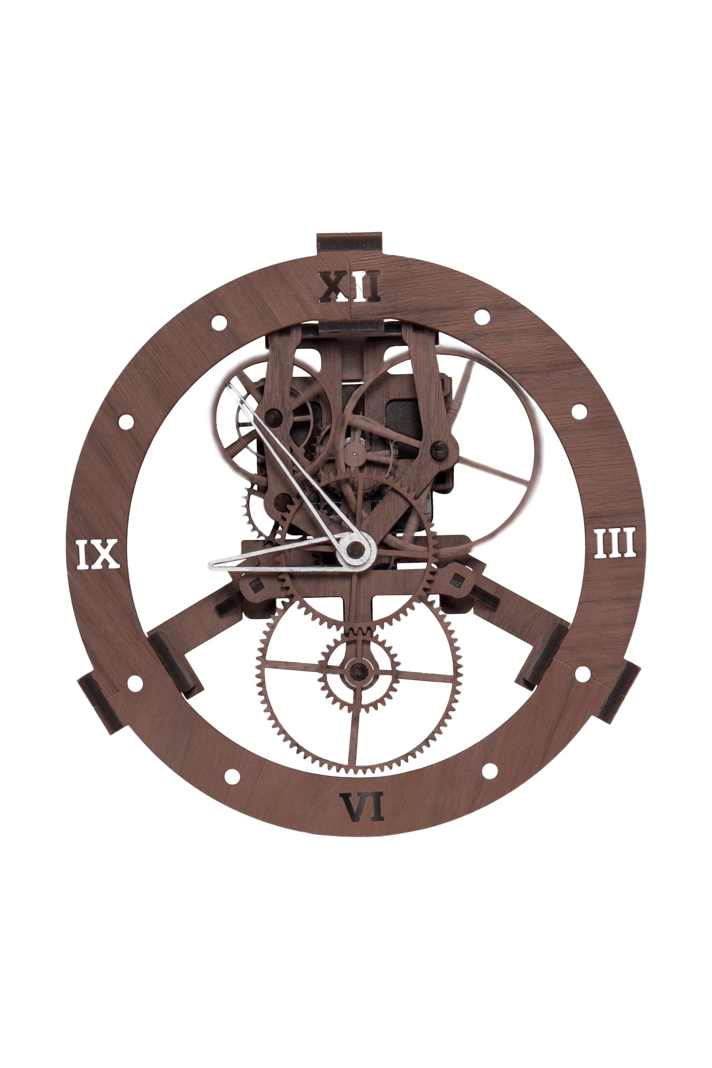 Lesena ura – Lasersko izrezan DIY komplet | Moderna kinetična dekoracija
