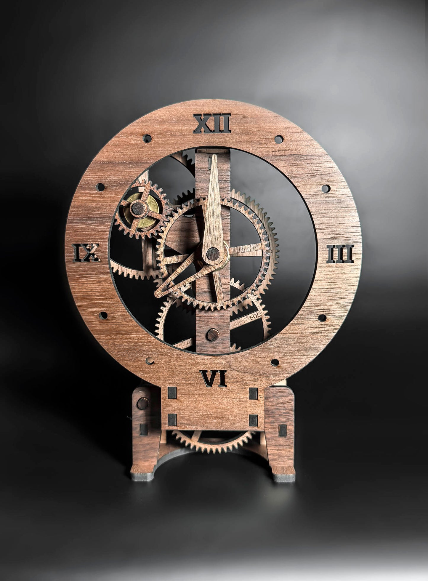 Lesena ura DIY – Lasersko izrezan komplet | Kinetična umetnost
